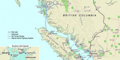Kompok vancouver vancouver-sziget térkép