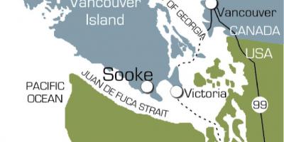 Térkép sooke vancouver-sziget