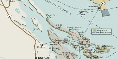 Térkép vancouver-sziget-öböl-szigetek