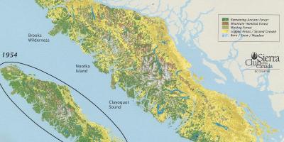 Esőerdő vancouver-sziget térkép