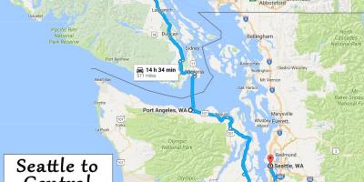 Vancouver-sziget térkép távolságok