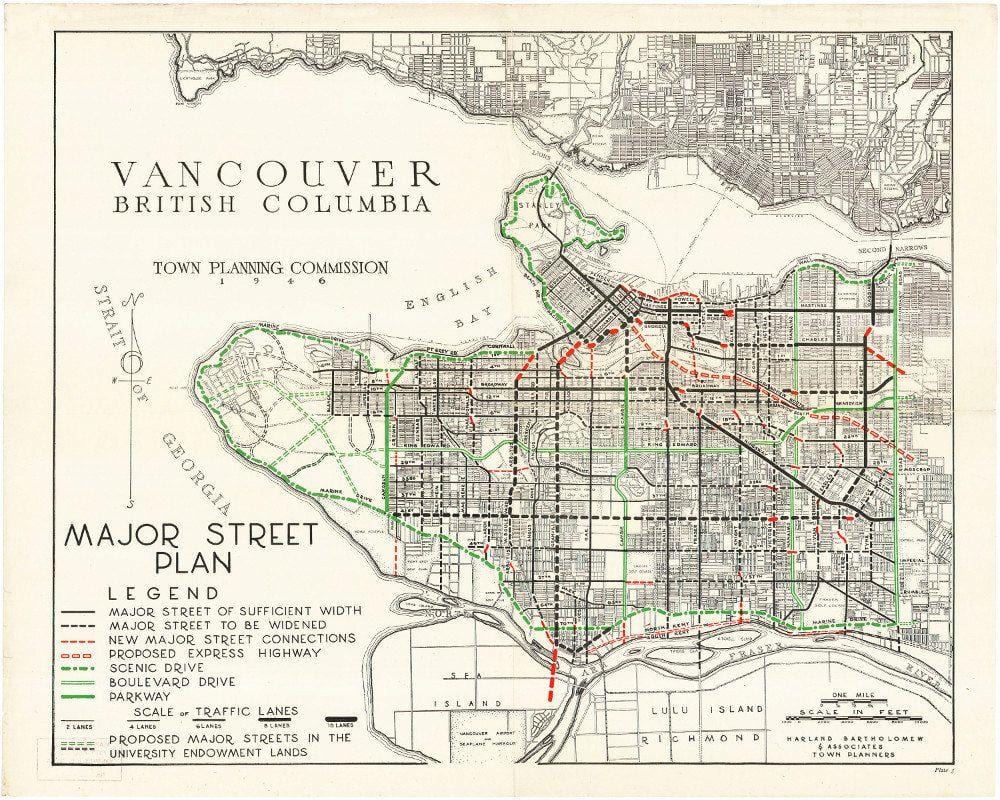 Térkép vintage vancouver