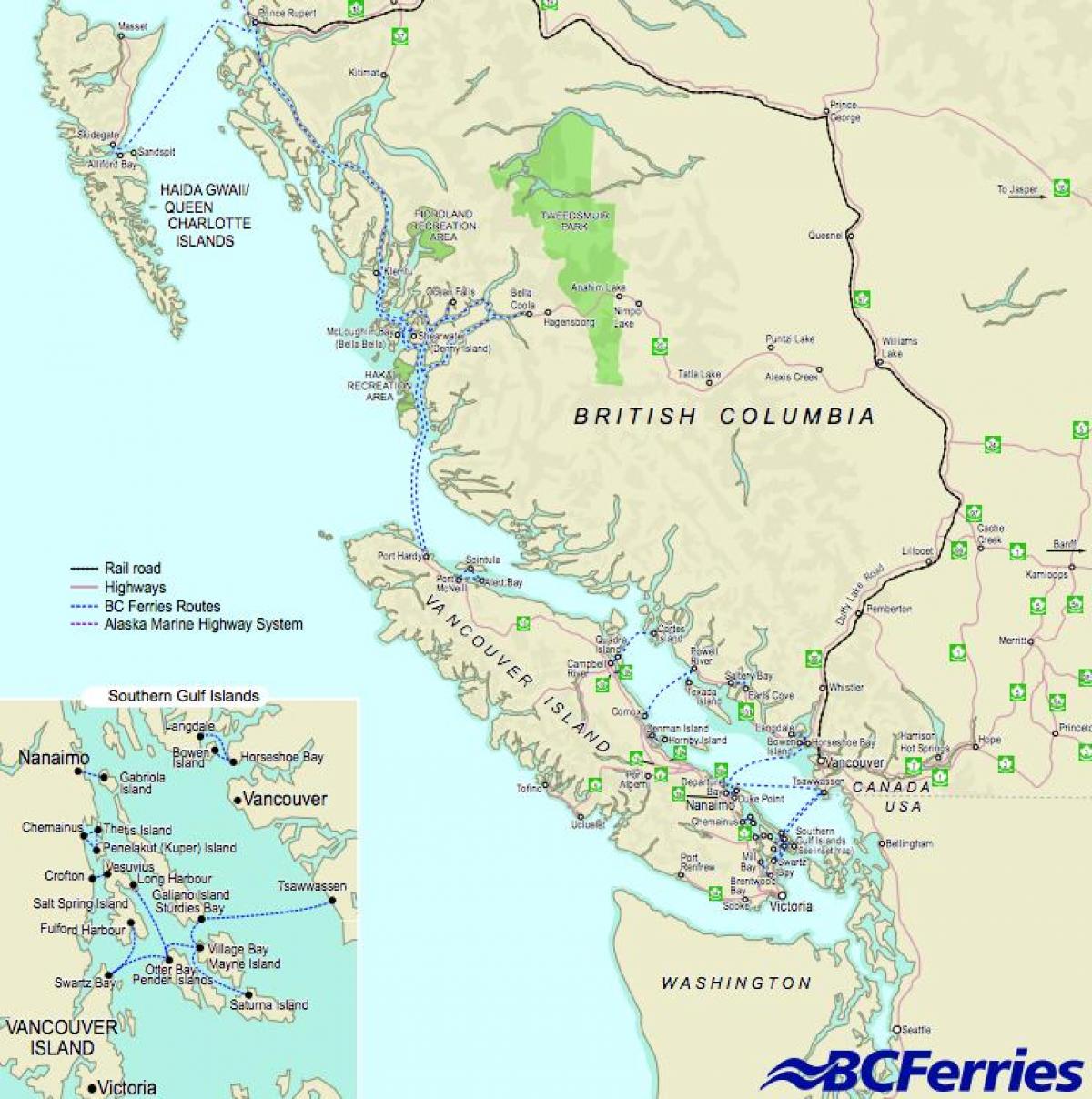 kompok vancouver vancouver-sziget térkép
