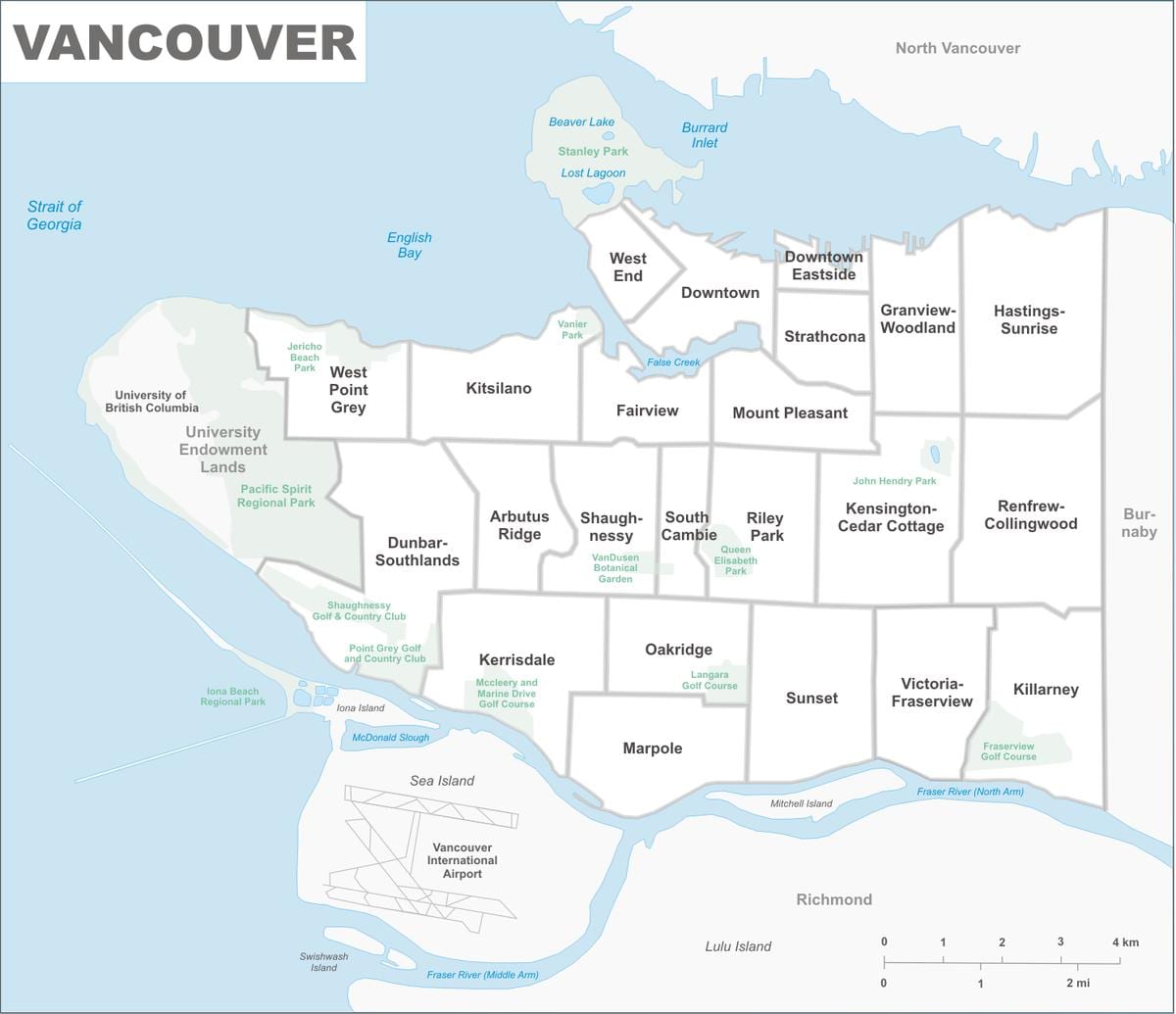 nagyobb vancouver terület térkép