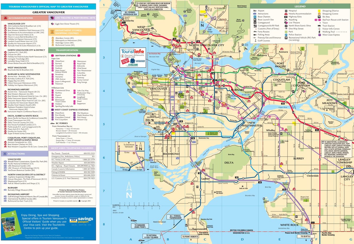a térkép nagyobb vancouver bc