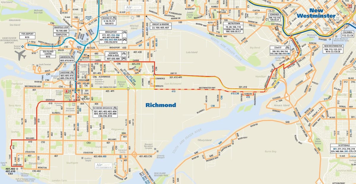 Térkép north vancouver busz