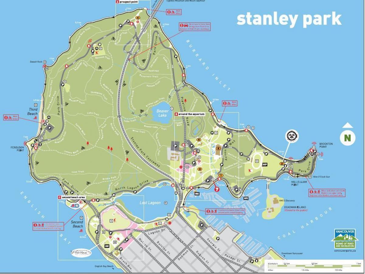 stanley park bc térkép