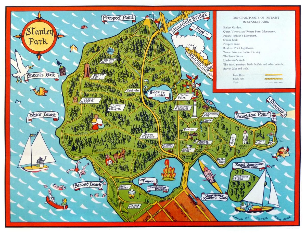 Térkép stanley park gyaloglás
