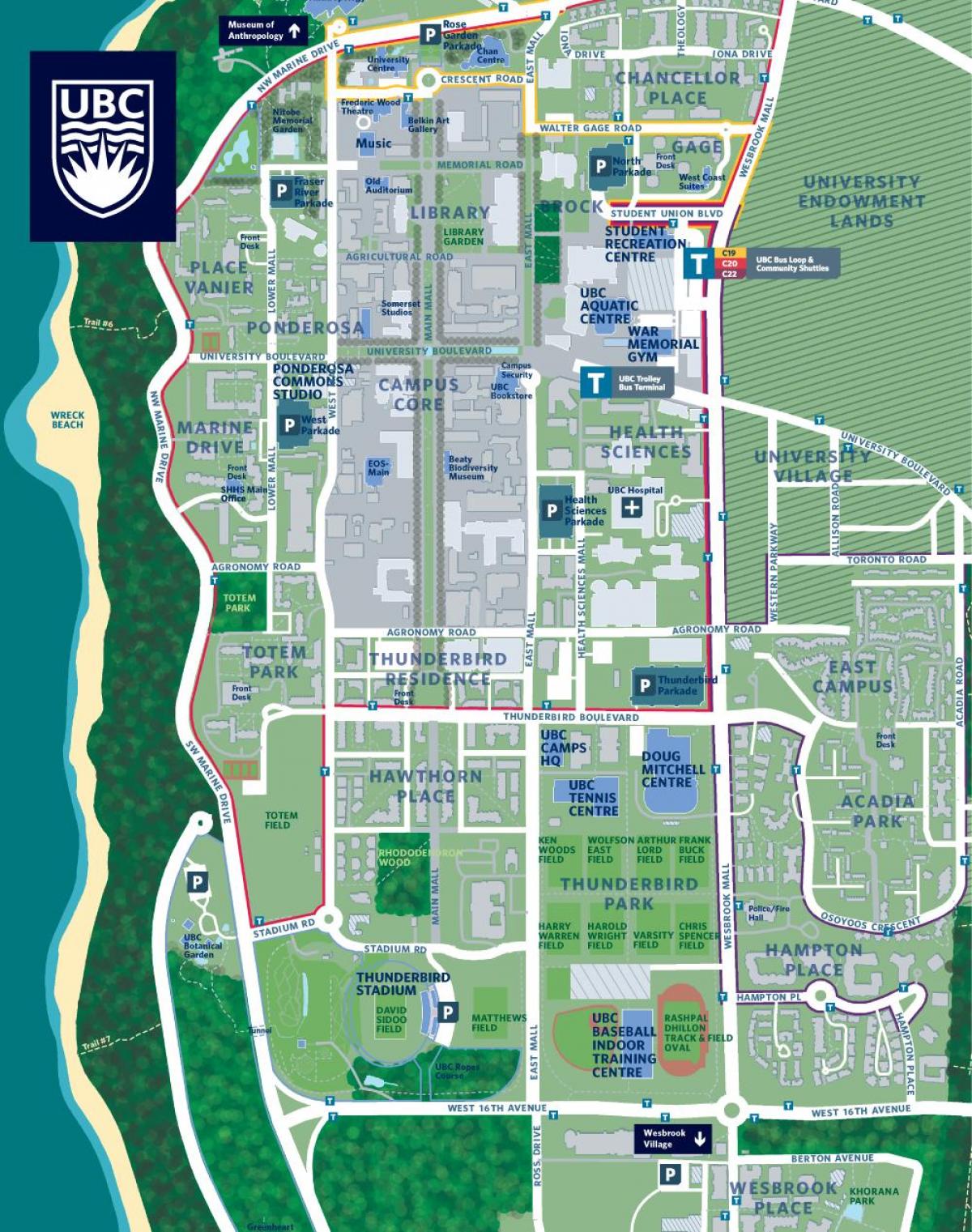 ubc vancouver campus térkép