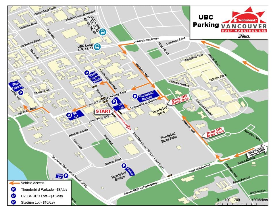 Térkép ubc parkoló