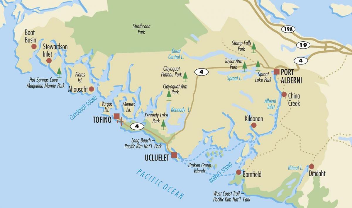 Térkép ucluelet vancouver-sziget
