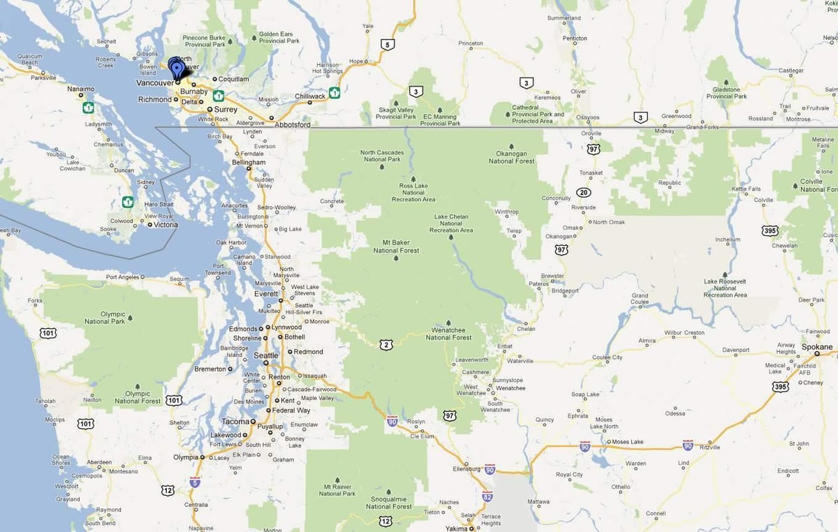 Térkép van vancouver