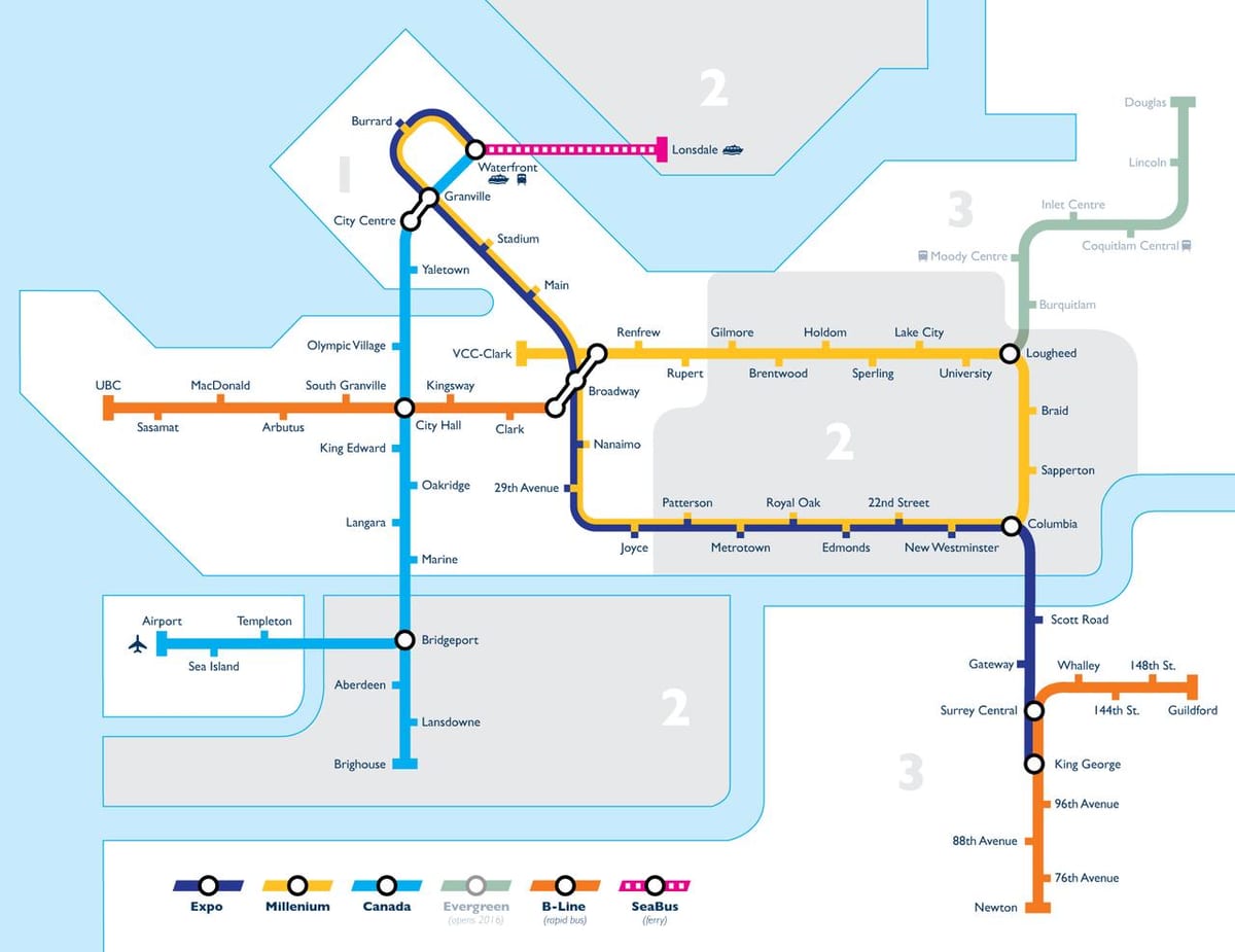 Térkép vancouver árutovábbítási zóna