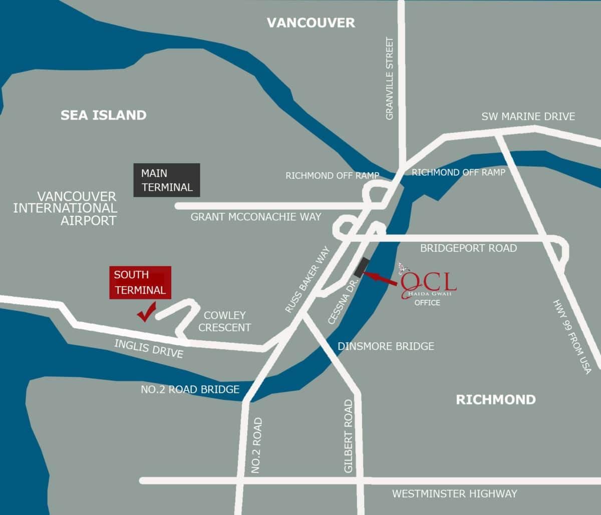 Térkép vancouver airport helye