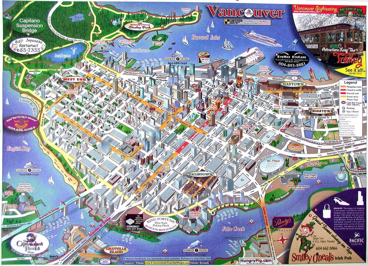 térkép vancouver bc canada