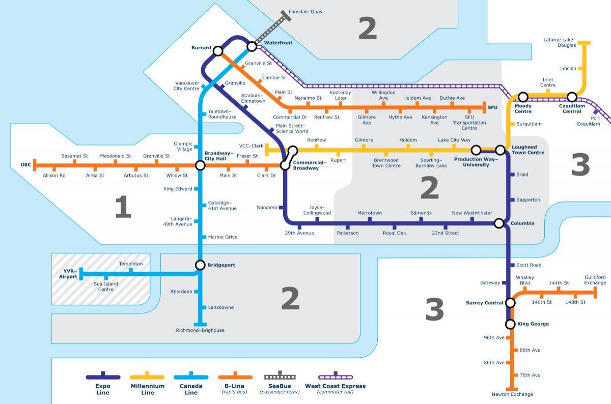 vancouver bc közlekedési térkép
