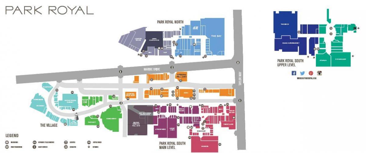 vancouver belváros, bevásárló térkép