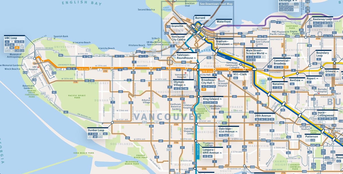 Térkép vancouver buszjárat