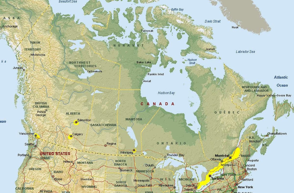 Térkép vancouver határátkelőhely