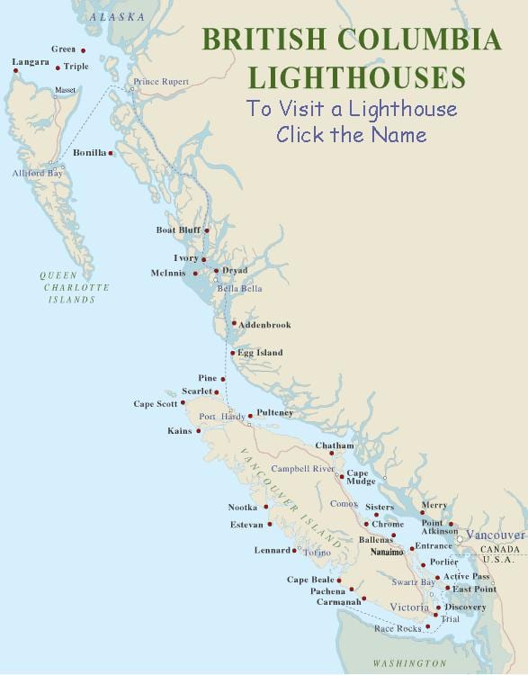 Térkép vancouver island világítótorony