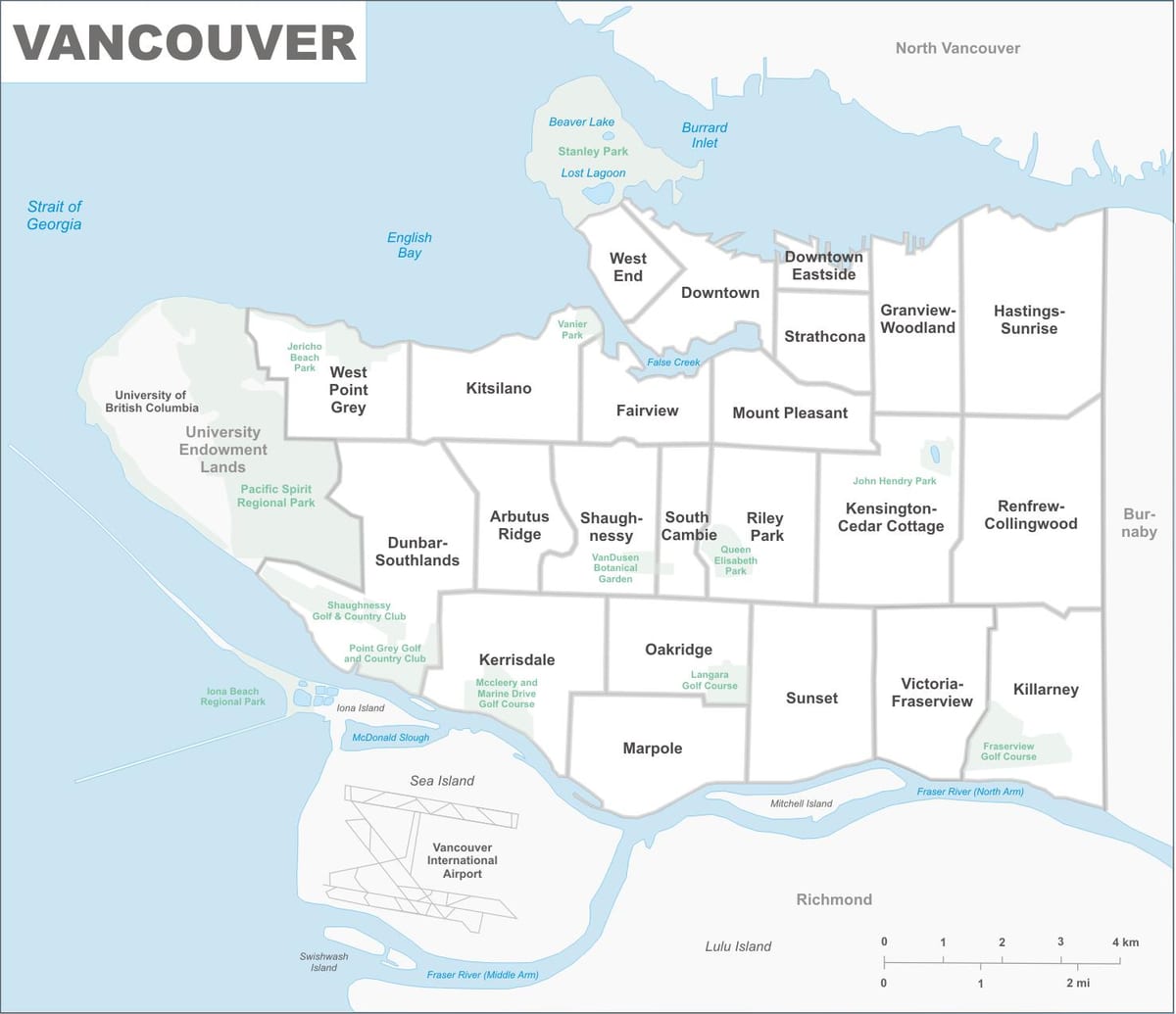 vancouver bc környéken térkép