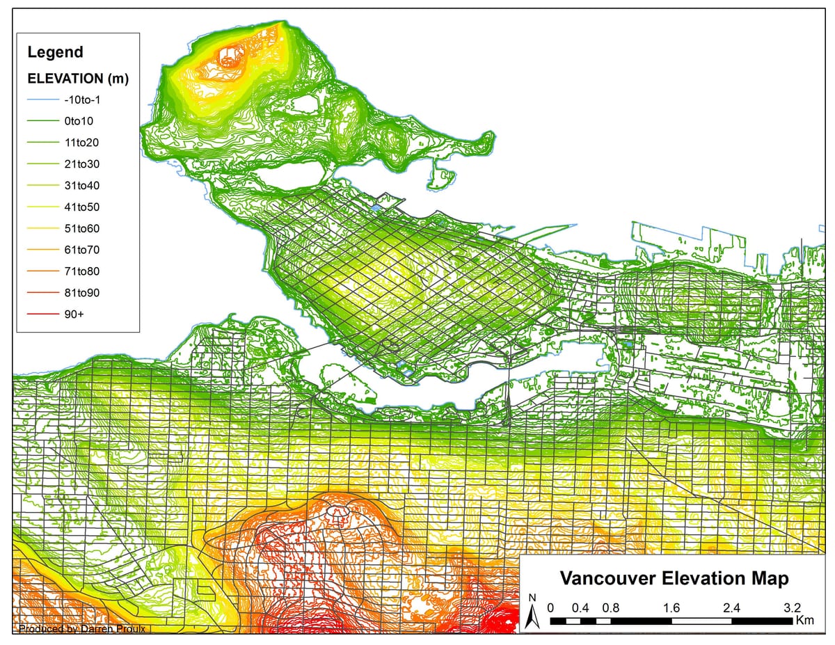 Térkép vancouver magasság