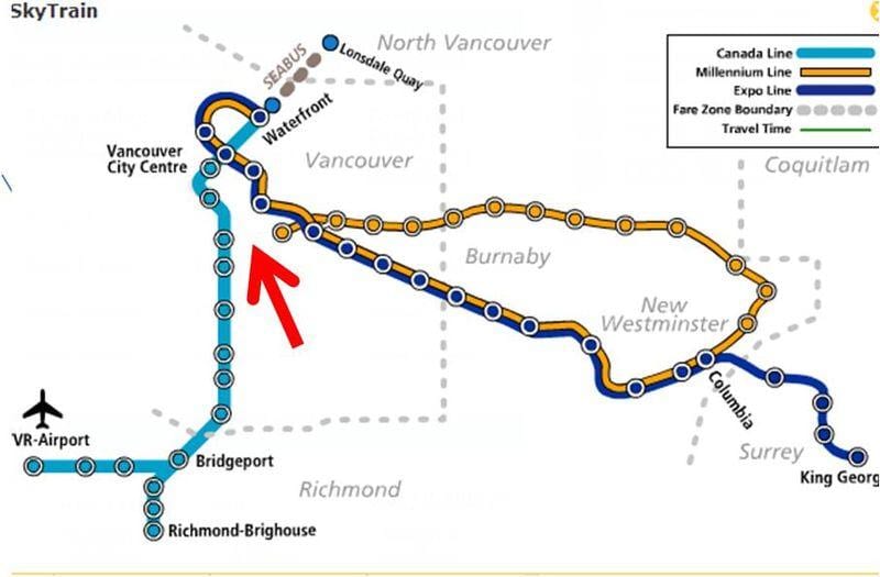 Térkép vancouver magasvasút overlay