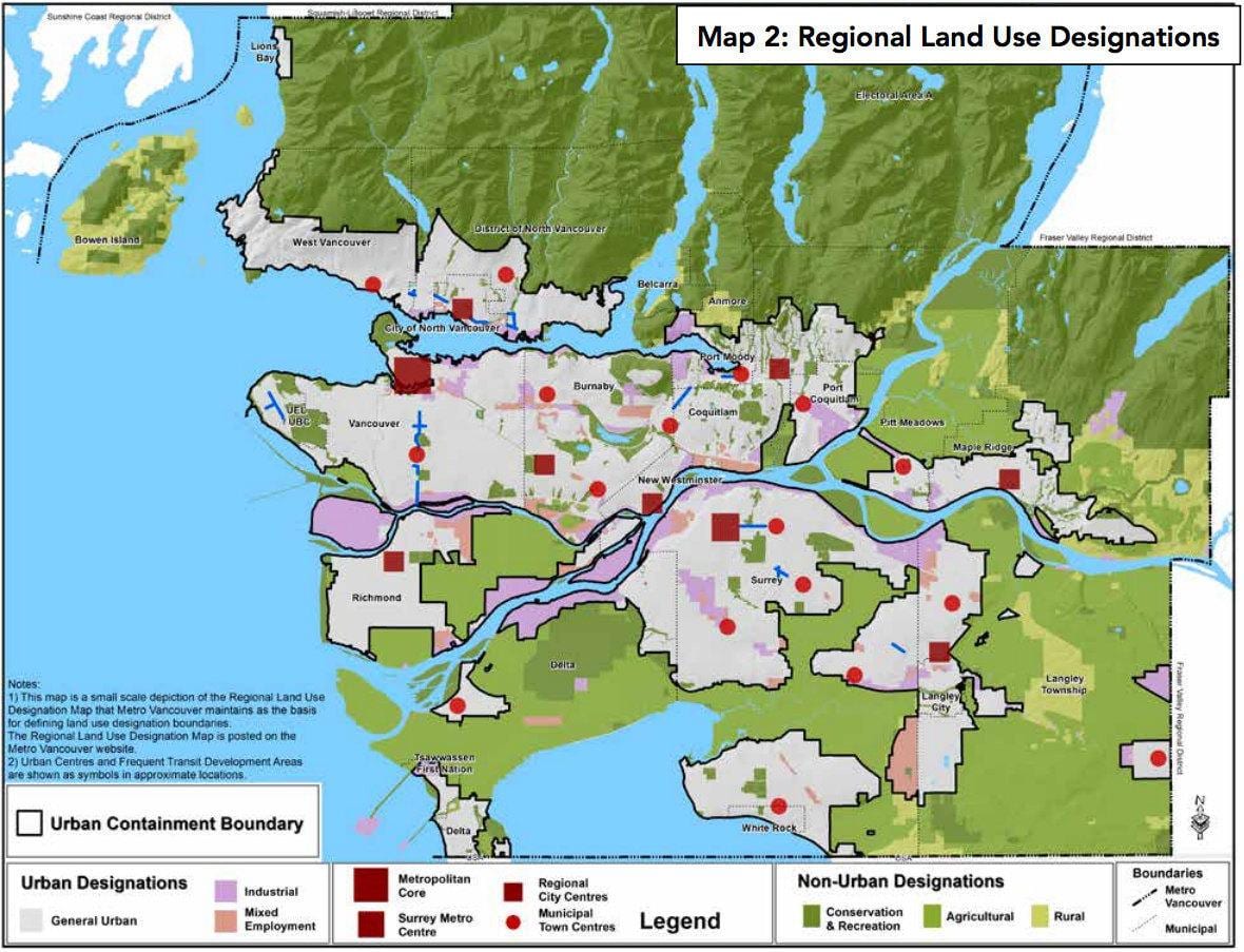 nagyobb vancouver regionális kerületi térkép