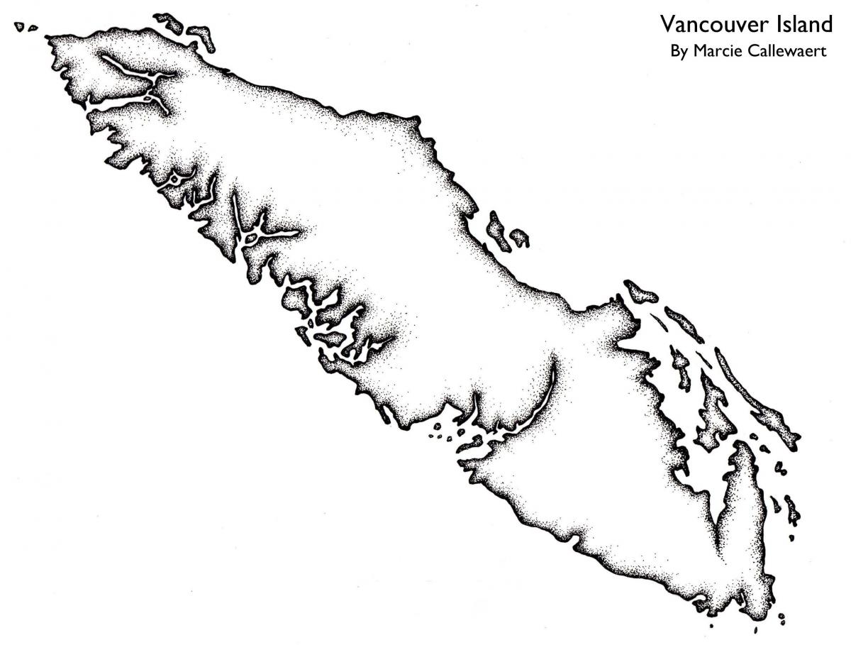 Térkép vancouver-sziget vázlat