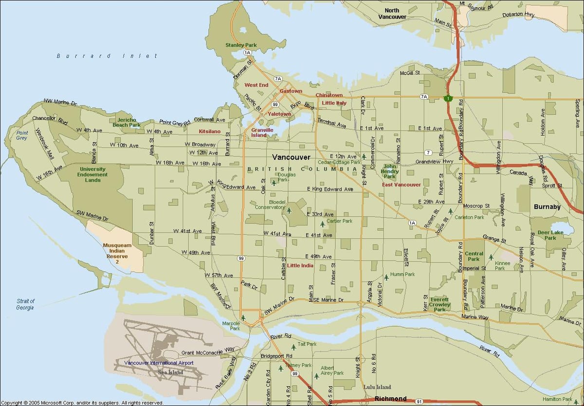 vancouver térkép