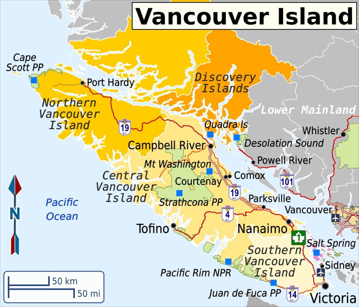 Térkép vancouver utazás