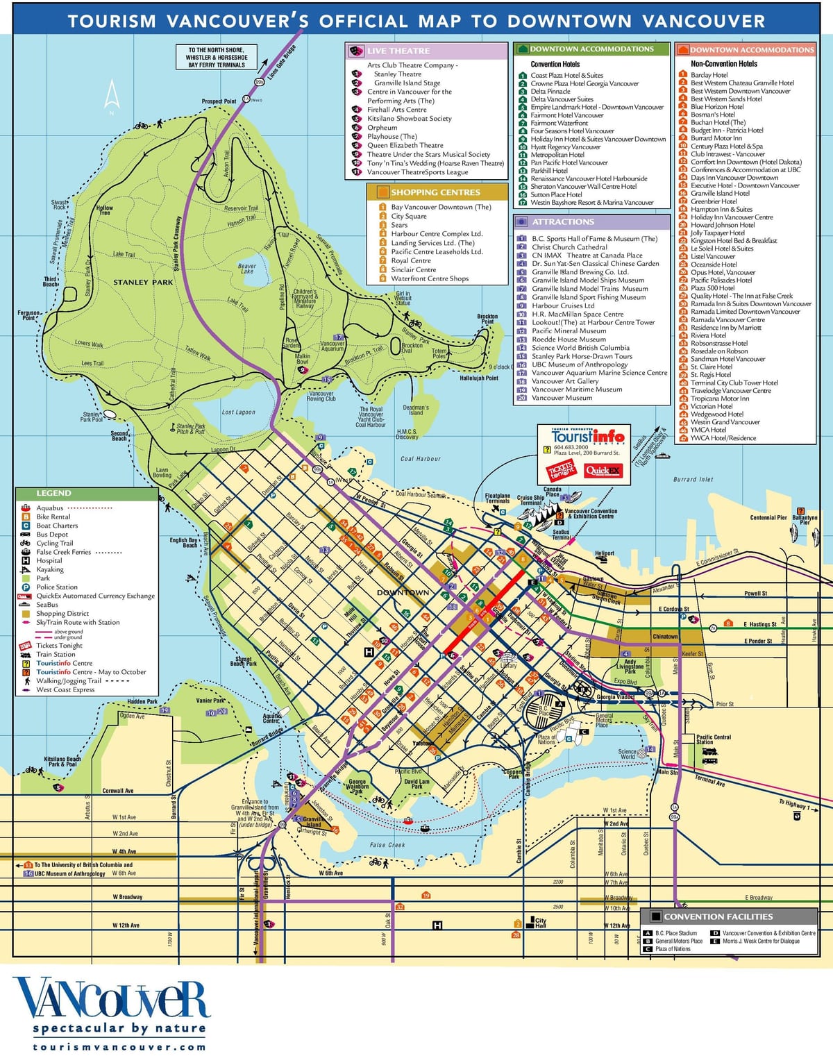 vancouver turisztikai látnivalók térkép