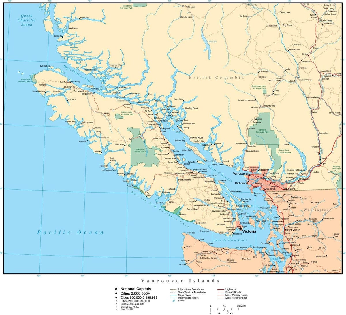 Térkép vancouver vektor