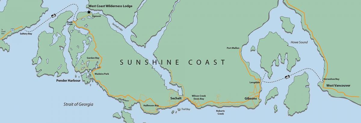 west coast vancouver-sziget térkép
