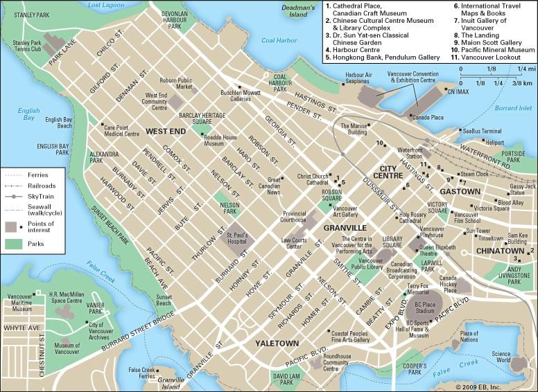 térkép west end vancouver bc