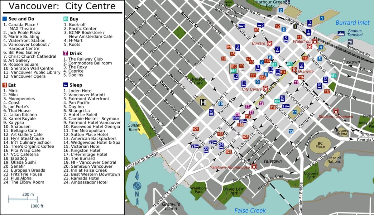 yaletown vancouver térkép