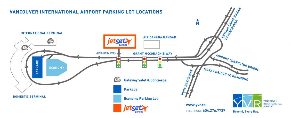 vancouver airport parkoló térképen