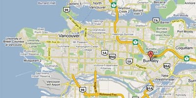 Térkép burnaby vancouver