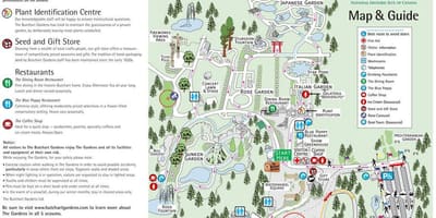 Butchart kertek térkép vancouver-sziget