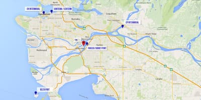 Térkép delta vancouver