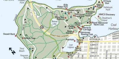 Térkép favágó arch stanley park