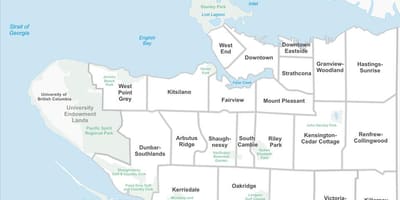 Vancouver ingatlan térképen