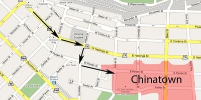 Térkép chinatown-vancouver