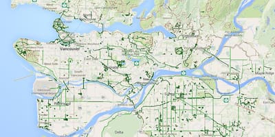 Térkép metro vancouver kerékpározás