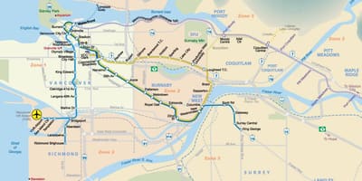 Vancouver földalatti térkép