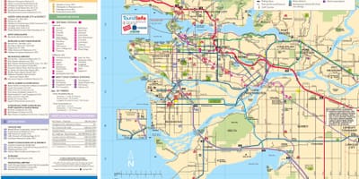 A térkép nagyobb vancouver bc