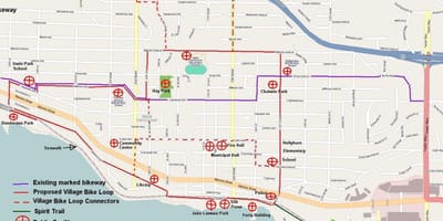 North vancouver kerékpáros térkép