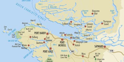 Térkép észak-vancouver-sziget