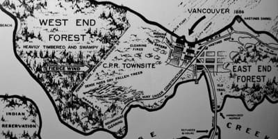 Térkép régi vancouver