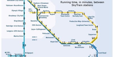 Vancouver pályaudvar térkép